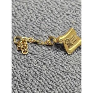 Vintage Lions Club Gold Tone Dangle Pin Scroll Document Charter Recognition
